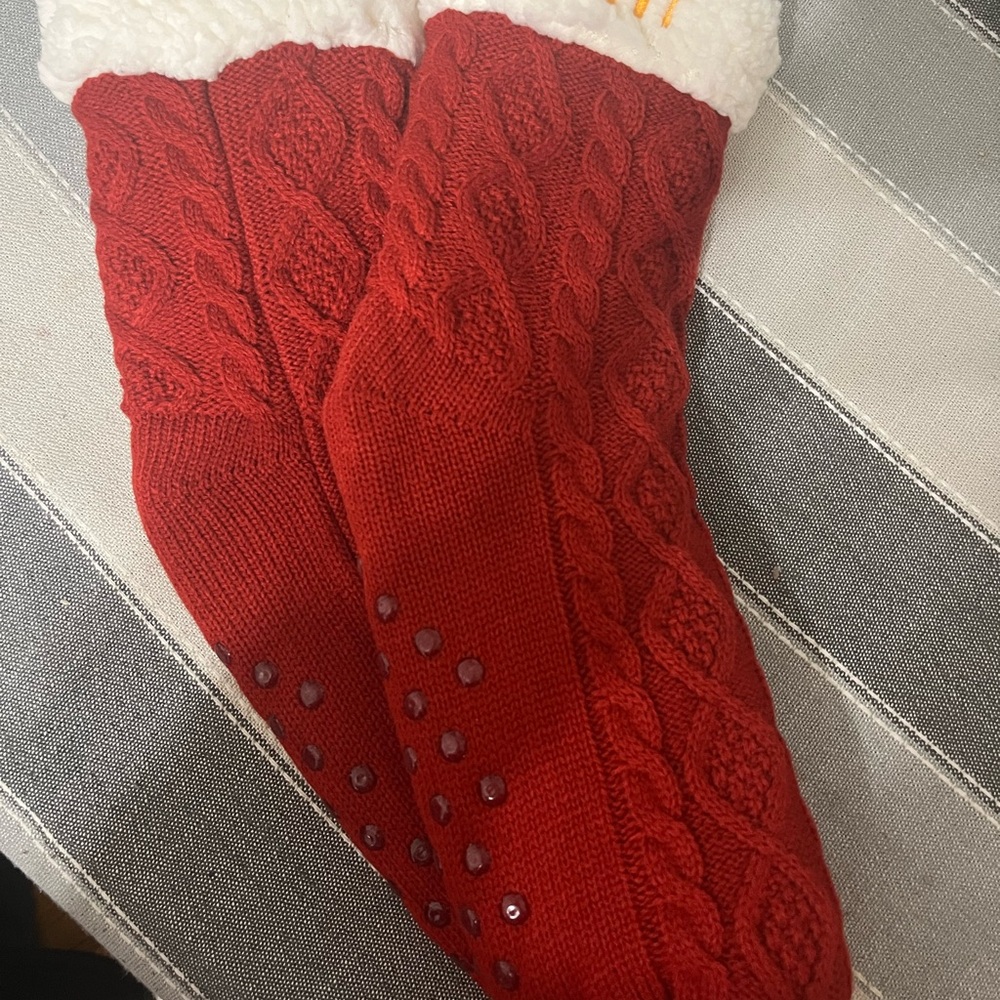 McDonald’s Cable Knit Sherpa Slipper Socks